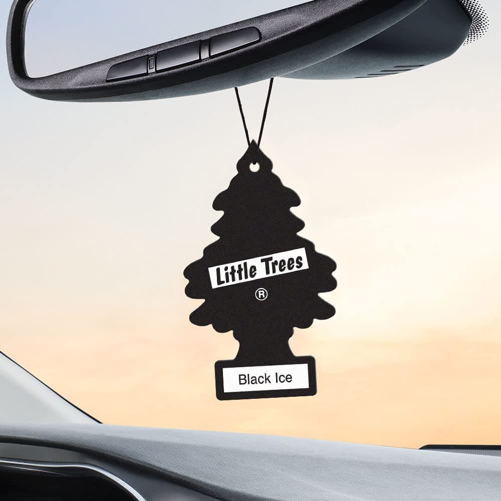LITTLE TREES Car Air Freshener | Hanging Tree Nagbibigay ng Pangmatagalang Amoy para sa Auto at Bahay | Black Ice, 24 Air Fresheners - Image 6