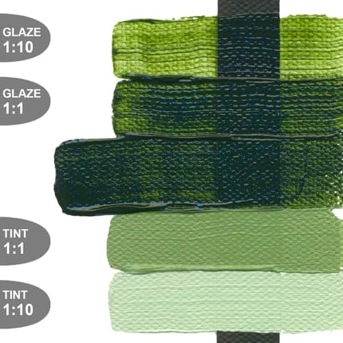 5 Oz Heavy Body Historical Hue Acrylic Paints Color: Sap Green Hue - Image 4