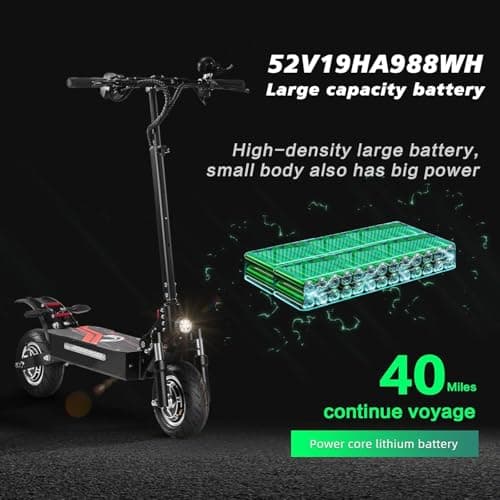 10inch Adult Electric Scooter with Seat,3200W Dual Motor with NFC, Smart 4.8-inch Large Screen Center Control, Top Speed 45 MPH & 62 Miles Range,Shipped from USA - Image 3