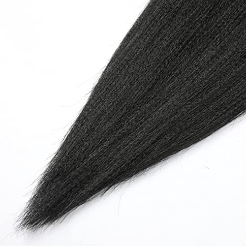 Pre Stretched Braiding Hair 20 Inch 8 Packs Natural Black Braiding Hair Pre Stretched Professional Soft Yaki Texture, Hot Water Setting Hair Extensions for Braids (20inch,#1B) - Image 9