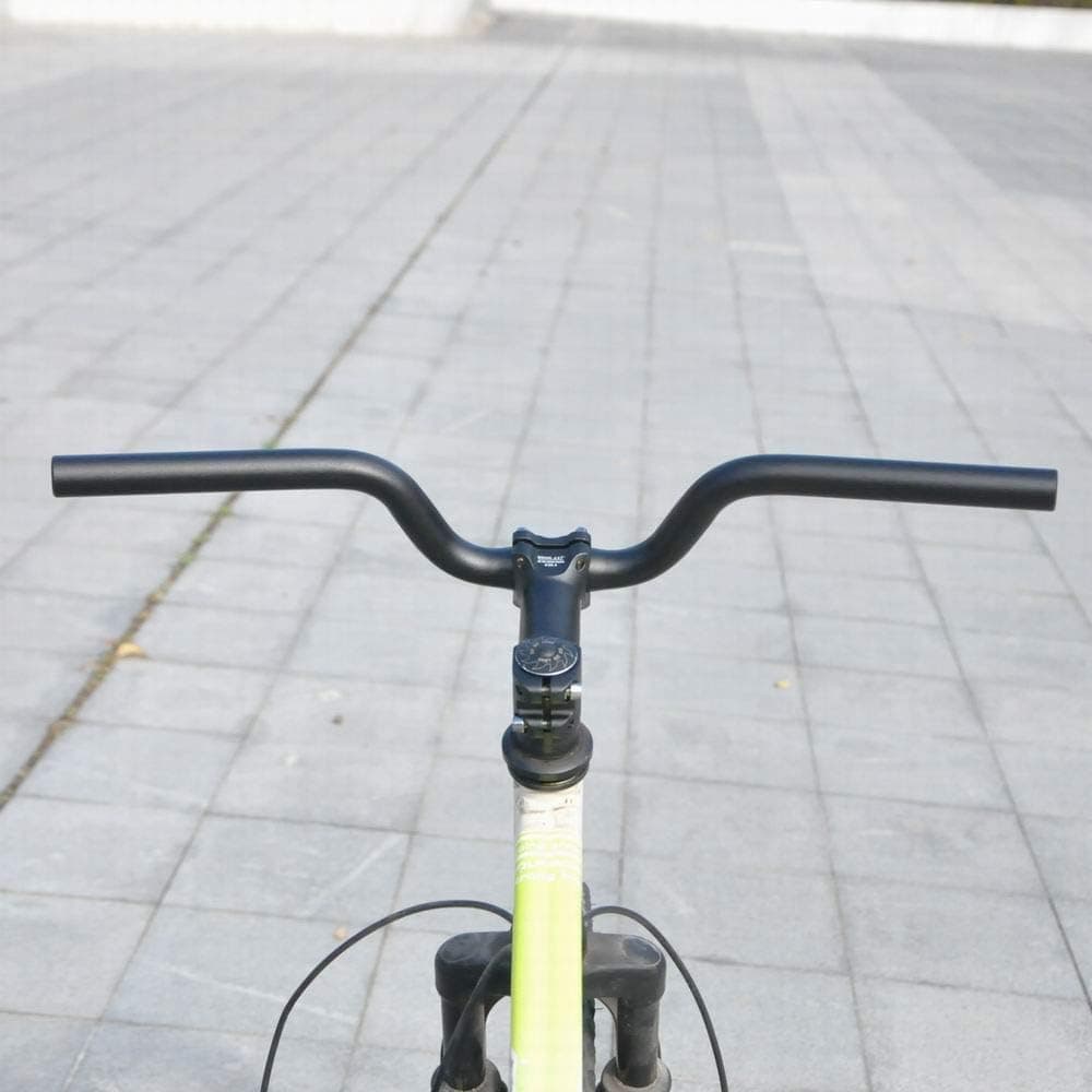 UPANBIKE 25.4mm Bike Handlebar Riser 80mm Aluminum Alloy 520mm Length for Fixed Gear Bike Road Bicycle(Black) - Image 5