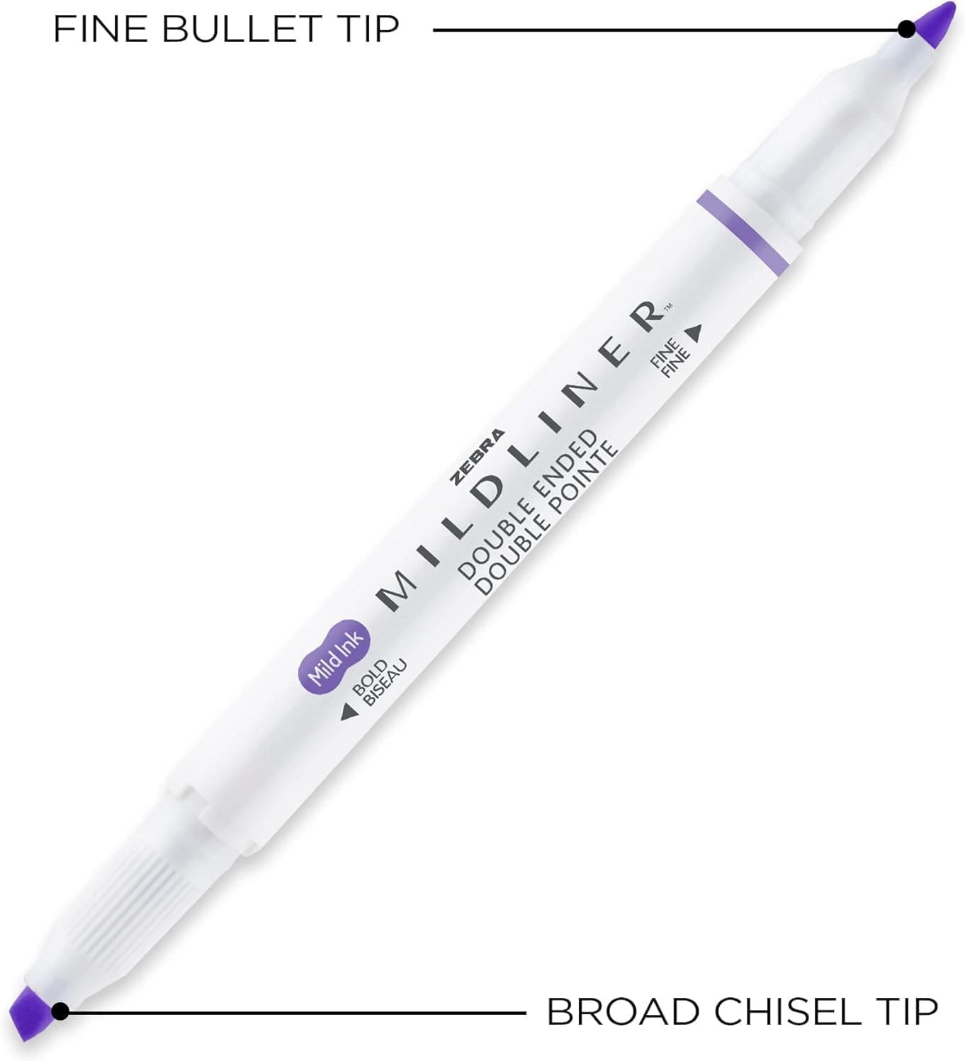 Set de Marcadores Resaltadores de Doble Punta Zebra Pen Mildliner, Puntas Anchas y Finas, Sin Sangrado, Ideal para Resaltar Biblias, Journaling, Suministros Escolares y de Oficina, Colores de Tinta Variados, Paquete de 15 (78115) Variados D - Image 2