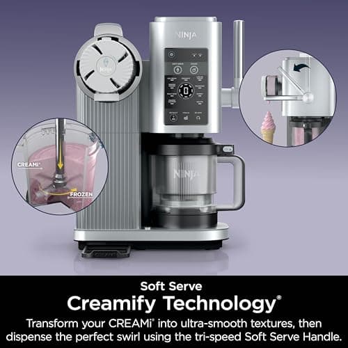 Ninja Swirl by CREAMi Ice Cream and Soft Serve Maker, Sorbet, Milkshake, Frozen Yogurt, Low Calories Program & More, 13-in-1, Soft Serve Handle, (2) CREAMi Swirl 16oz Pints, For Kids & ALL ages, NC701 - Image 6