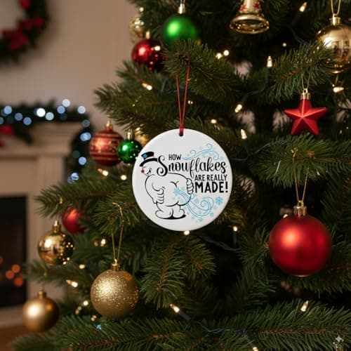 Christmas Ornaments 2025, Funny Adult Snowman Ornament, How Snowflakes are Really Made, Naughty Christmas Decorations, Hilarious Gift Exchange Ideas for Friends, White Elephant Ornament - Image 6