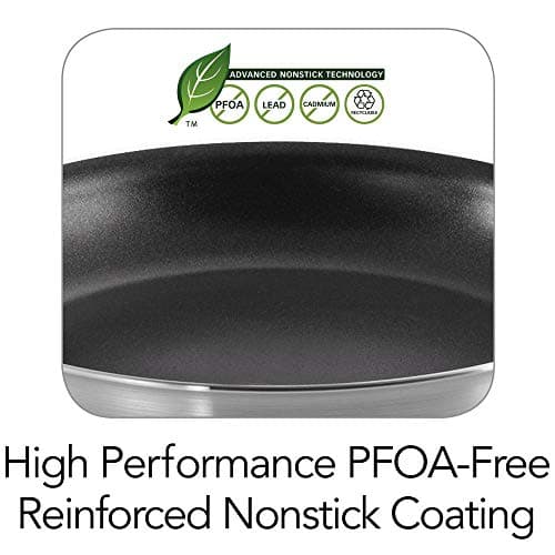 Tramontina Professional 10-Inch Non Stick Frying Pan, Heavy-Gauge Aluminum Skillet with Reinforced Nonstick Coating, Red Handle, Dishwasher and Oven Safe - Image 3