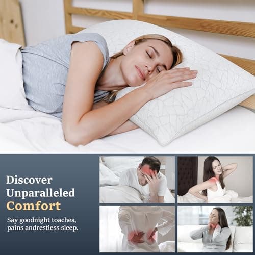 COZSINOOR Cooling Bed Pillows Queen Size - Premium Down Alternative Pillows Set of 2 for Side, Back, and Stomach Sleepers Hotel Quality Fluffy Soft Microfiber Fill Breathable Skin-Friendly - Image 2