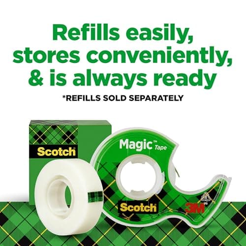 Scotch Magic Tape, Invisible, Home Office Supplies and Back to School Supplies for College and Classrooms, 6 Rolls with Dispensers - Image 8