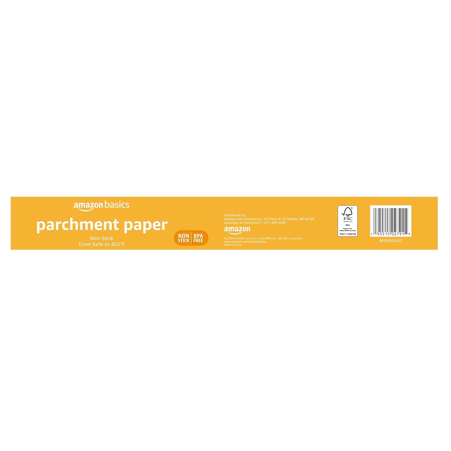 Amazon Basics Parchment Paper for Baking, Non-Stick, 90 Sq Ft Roll, 1 Pack Pack of 1 - Image 3