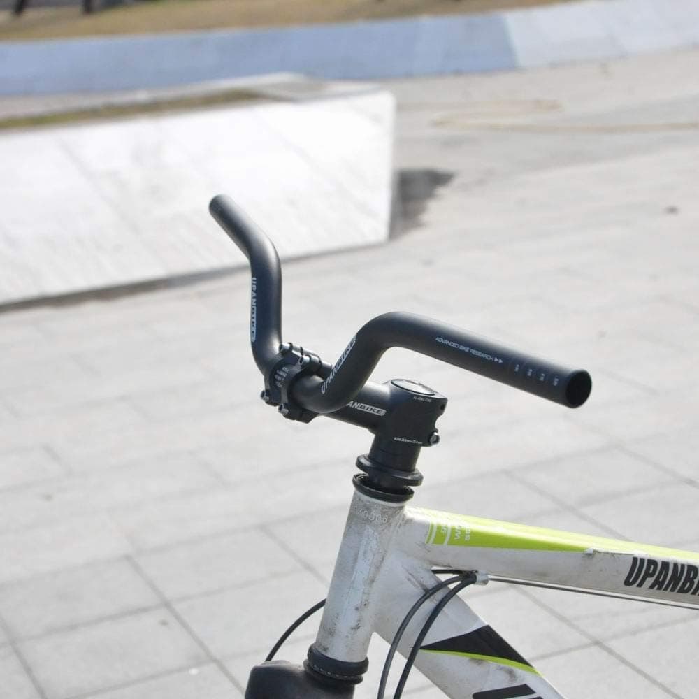 UPANBIKE 25.4mm Bike Handlebar Riser 80mm Aluminum Alloy 520mm Length for Fixed Gear Bike Road Bicycle(Black) - Image 6