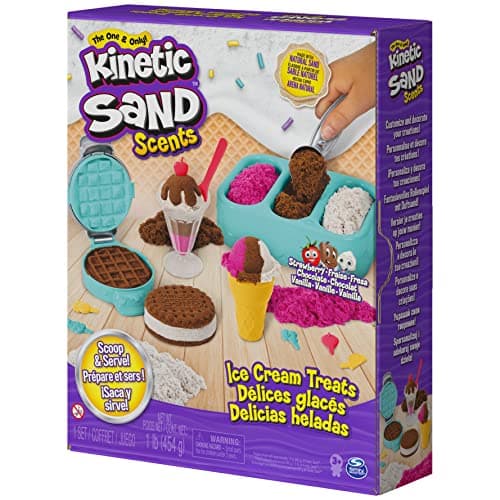 Kinetic Sand Scents, Ice Cream Treats Playset with 3 Colors Scented Play Sand & 6 Tools, Sensory Toys for Kids Ages 3 and up - Image 8