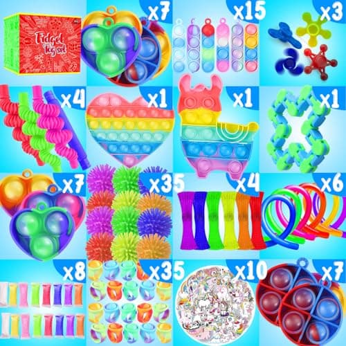 Fidget Toys Set, 160 Pack Sensory Toys Party Favors Kids Autism Autistic Children, Classroom Treasure Box Chest Prizes Pinata Stuffer Gifts Small Mini Bulk Toy Carnival ADHD - Image 3