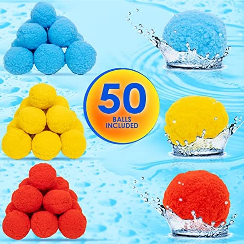 Hapinest Reusable Water Soaker Balls Outdoor Toys and Games for Kids and Teens Boys and Girls - Summer Activities for Pool and Backyard Fun - Image 2