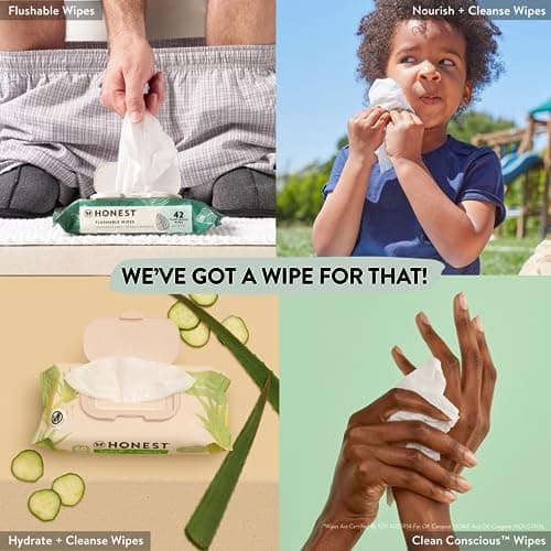 The Honest Company Clean Conscious Multi-Use Wipes | Hypoallergenic + Unscented for Sensitive Skin | Over 99% Water, Compostable, Plant Based, Baby Wipes | Geo Mood, 60 Count - Image 5