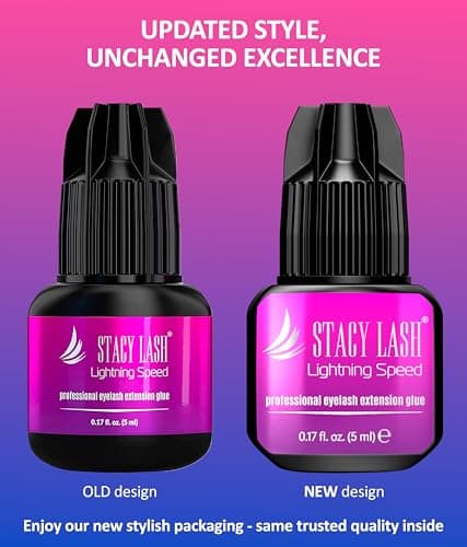 Lightning Speed Eyelash Extensions Glue – Stacy Lash 5ml /0.17 fl.oz / 0.3 Sec Dry/Retention – 6-8 Weeks/Black Adhesive/Professional Supplies - Image 3