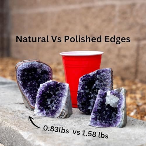 TRUENERGY Natural Amethyst Cluster Quartz Crystal – 0.5 To 1.0 lbs Grade A+ Raw Dark Purple Geode Stone from Uruguay – Home Decoration, Meditation Healing, and Positive Energy (0.5-1 lbs) - Image 4
