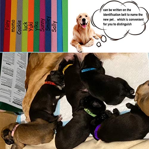 15 Pcs Puppy Whelping Collars Newborn Pet Collars Double-sided Soft Adjustable ID Bands Puppy Id Collars for Newborn Pet Dog Cat 15 Colors - Image 5