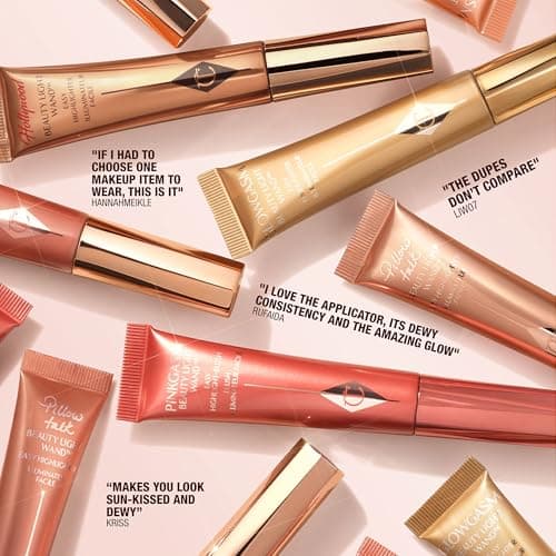 Charlotte Tilbury Glowgasm Beauty Light Wand Liquid Highlighter Makeup - Soft-Focus Pink Highlighter & Blush for Cheeks - Pearlescent, Weightless Radiant Finish - Pinkgasm - Image 8