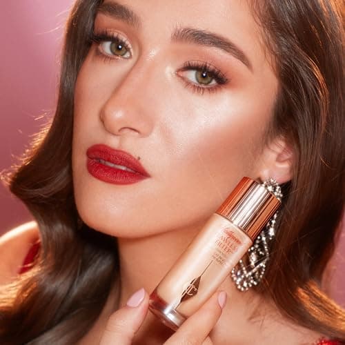 Charlotte Tilbury Hollywood Flawless Filter - Multi‑Use Makeup Primer, Complexion Booster & Illuminating Liquid Highlighter with Sheer Coverage - Smooths & Blurs Skin - 2.5 Fair - Image 5