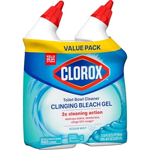 CLOROX Toilet Bowl Cleaner Clinging Bleach Gel, Ocean Mist, 24 Fl Oz, Pack of 2 (Package May Vary) - Image 13