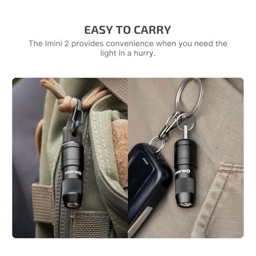 OLIGHT IMINI 2 EDC Rechargeable Keychain Flashlight, 50 Lumens Compact and Portable Mini LED Keyring Lights with Built-in Battery Ideal for Everyday Carry and Emergencies (Black) - Image 7