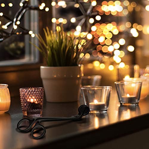 CHEFBEE Candle Wick Trimmer, Polished Stainless Steel Wick Clipper Cutter, Scissors, Reaches Deep Into Candles to Cut Spent Cord, Allow Cleaner Burn and Prevent Soot Buildup (Black) - Image 7