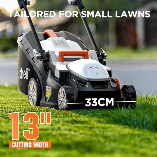 Litheli Cordless Lawn Mower 13 Inch, U20 Handy+ 20V Electric Lawn Mowers for Garden, Yard and Farm, 5 Heights Adjustment, Light Weight,4.0Ah Portable Battery Included - Image 2