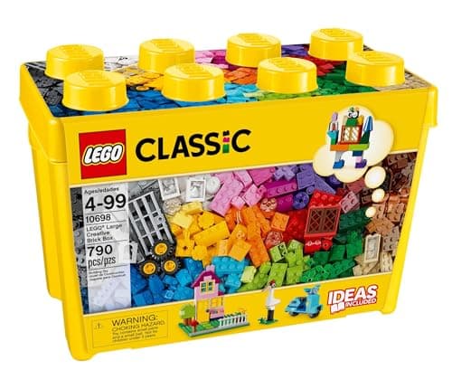 LEGO Classic Large Creative Brick Box 10698 | Building Toys for Boys & Girls, Ages 4-99, Develops Fine Motor Skills, W/ Storage Bin, 790 Pieces, Gift for Birthdays - Image 5