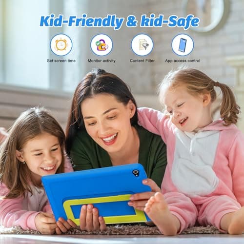 URAO Kids Tablet, Android 14 Tablet for Kids 10 inch Octa-Core with Case, 64GB 1TB TF Card Expandable for Toddler Children, Parental Control, Dual Camera, WiFi,Gift - Image 6