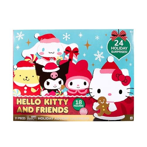 Hello Kitty® and Friends 2025 Holiday Advent Calendar - 18 Figures with Mix & Match Accessories - 24 Surprises - Kids and Sanrio Fans Ages 6+ - Image 2