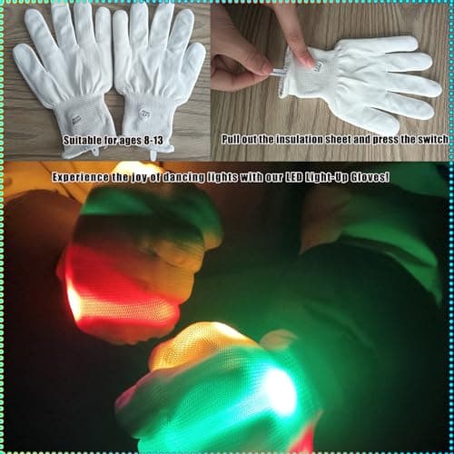 VICAITOYS Toys for Ages 8-13 LED Gloves Toys for Boys Age 8-10 Light Up Gloves, Light Up for Kids Birthday Easter Gift Cool Fun Toys for 8-13 Year Old - Image 3