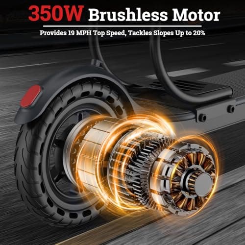 Electric Scooter - 8.5" Solid Tire, Powerful 350W Motor, Top Speed 19 MPH, Max 16 Miles Ranges, Load 264LBS, Aluminum Alloy Frame Foldable Commuting Escooter for Adults & Teens - Image 4