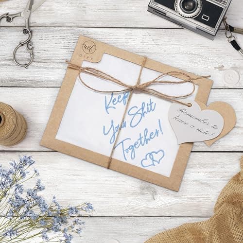 W&F GIFT Something Blue Wedding Gift Embroidered Handkerchief | Keep Your Shit Together! | Wedding Day Bride Gift - Image 2