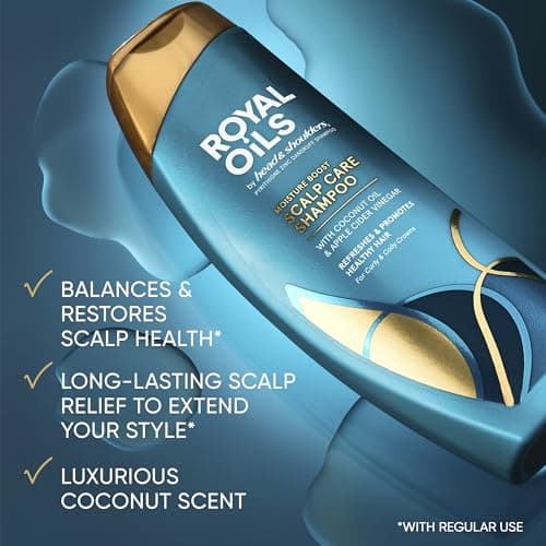 Head & Shoulders Royal Oils Dandruff Shampoo and Conditioner Set, Coconut Oil & Apple Cider Vinegar, Moisture Renewal, Scalp Relief, Curly & Coily Hair, Anti Dandruff, 31.4 Fl Oz Each, 2 Pack - Image 2