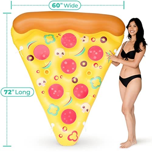 Greenco Giant Inflatable Pizza Pool Float Single - Pizza Floats for Pool - 75 x 61 Inches - Image 2
