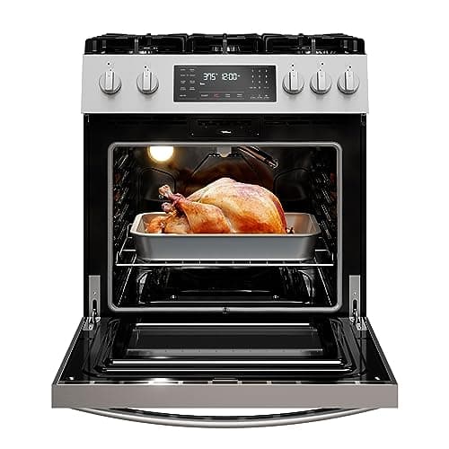Kenmore Front Control Gas Range Oven with 5 Cooktop Burners, True Convection, Steam and Self Clean, Freestanding Stainless Steel Stove and Oven, 4.8 cu. ft. Capacity - Image 3