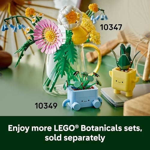 LEGO Botanicals Happy Plants Building Toys - Bedroom or Dorm Room Decor for Girls, Boys, & Adults, Desk or Shelf Display - Stocking Stuffers & Gift for Christmas - 10349 - Image 7