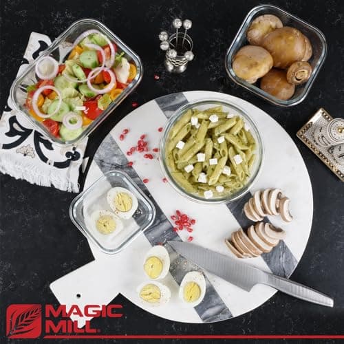 Magic Mill Glass Storage Containers with lids Set | Ultimate 24pc Sets with 12 Food Storage Containers & 12 Airtight Locking Lids for Lunch, Meal Prep, Fridge, Freezer, and Dishwasher Safe, BPA-Free - Image 3
