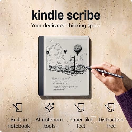 Amazon Kindle Scribe (64GB) - Your notes, documents and books, all in one place. With built-in AI notebook summarization. Includes Premium Pen - Tungsten - Image 7