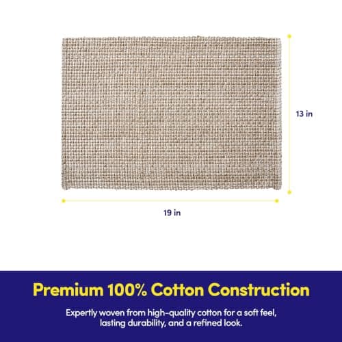 Sweet Home Collection 100% Cotton Placemats for Dining Room Rectangle Two Tone Woven Fabric 13" x 19" Soft Durable Table Mat Set, Set of 4, Eggshell - Image 3