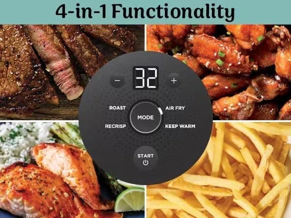Ninja Crispi 4-in-1 Portable Glass Air Fryer Cooking System, 1500W, 4QT & 6-Cup TempWare Glass Containers with Storage Lids, Microwave, Freezer & Dishwasher Safe, Cyberspace Gray, FN101GY Navy - Image 10