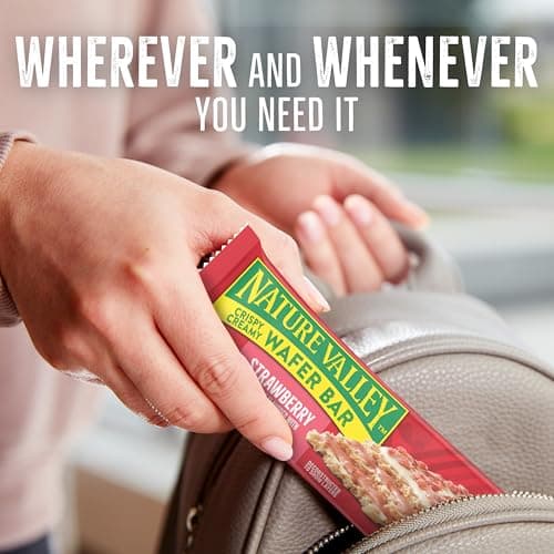 Nature Valley Crispy Creamy Wafer Bars, Strawberry, Whole Grain, 5 Bars, 6.5 oz - Image 7