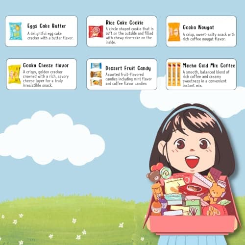 Korean snack box variety pack, 50 count individually wrapped, care package sampler with candy, cookies, chips, and treats, gift bundle for kids, students, adults, and snack lovers - Image 4