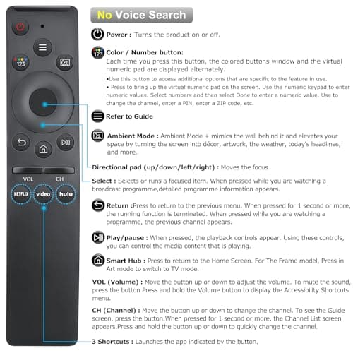 【Pack of 2】 for Samsung Smart TV Remote Control Replacement,Universal for All Samsung TVs - Image 7