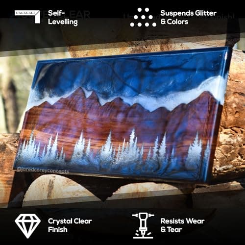 Table Top Epoxy Resin Superclear 2 Gallon | 256 oz Kit, Anti-Yellow Highest UV Impact Resistance, Food Safe Epoxy, Crystal Clear Gloss, Bubble Free, Bar & Surface Coat, Tumblers, Wood, DIY - Image 4