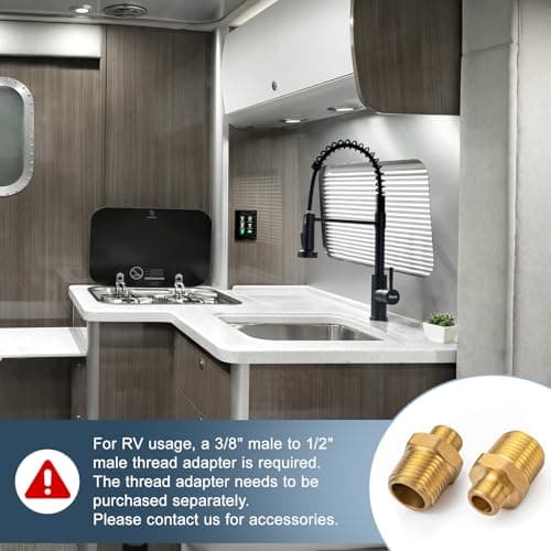 GIMILI Black Kitchen Faucet with Pull Down Sprayer Single Hole Spring Kitchen Sink Faucet, Suitable for Farmhouses, RV, Utility Laundry Room, Outdoor, and Campers. Llave para fregadero de cocina - Image 6