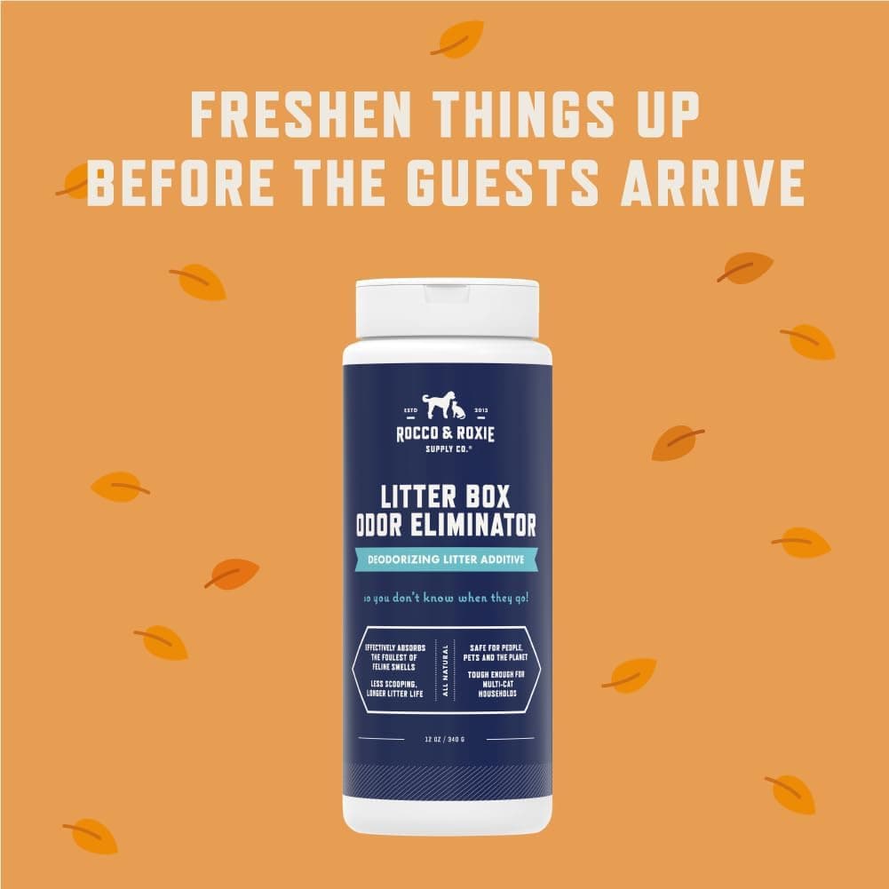 Rocco & Roxie Litter Box Odor Eliminator, Best Natural Urine Deodorizer, Cat Box Deodorizer, Smell Control, Odor Absorber, Safe for Kitty, 12 oz 12 Ounce (Pack of 1) - Image 3