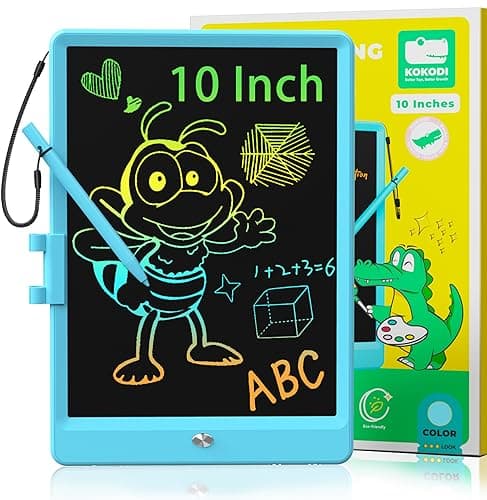 KOKODI LCD Writing Tablet, Valentines Day Gifts for Kids，10 Inch Colorful Toddler Doodle Board Drawing Tablet, Erasable Reusable Electronic Drawing Pads, Educational and Learning Toys for Kids - Image 9