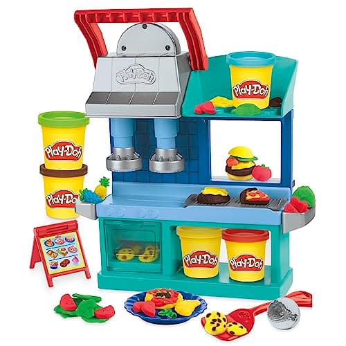 Play-Doh Kitchen Creations Busy Chef's Restaurant Playset, 2-Sided Play Kitchen Set, Preschool Cooking Toys, Kids Arts & Crafts, Ages 3+ - Image 2