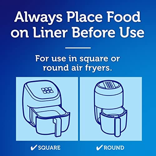 Reynolds Kitchens Air Fryer Liners Disposable, Unbleached Parchment Paper Sheets, 50 Count - Image 4