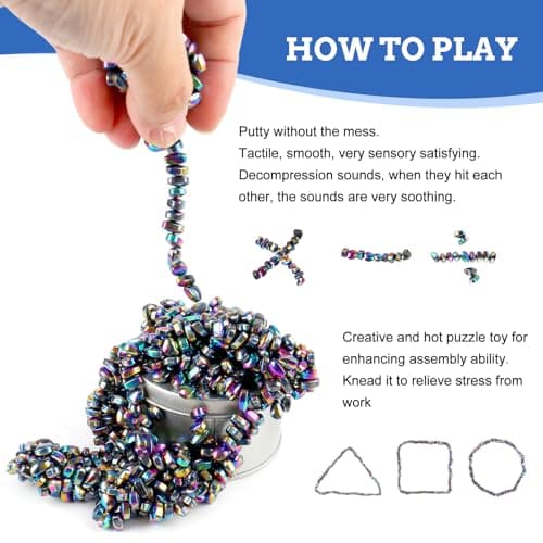 550pcs Ferrite Putty, Fidget Toys, Fidget Toys Adults, Desk Fidgets Toys for Office Stress/Anxiety Relief ,Adults Gifts - Image 3